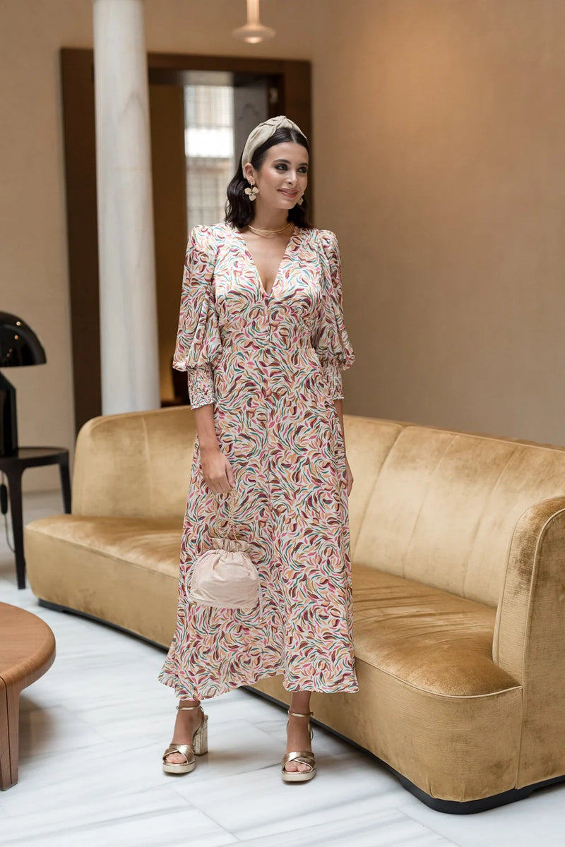 Vestido estampado invitada