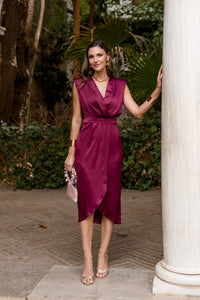 Vestido midi cereza