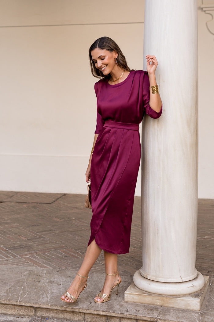 Vestido midi Lola cereza