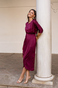 Vestido midi Lola cereza