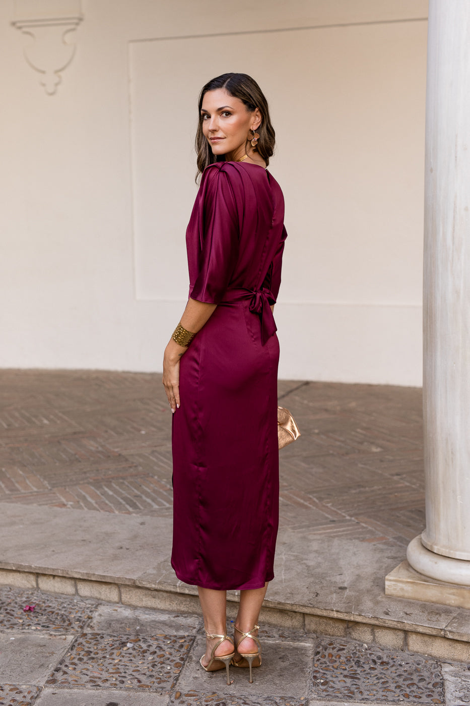 Vestido midi Lola cereza