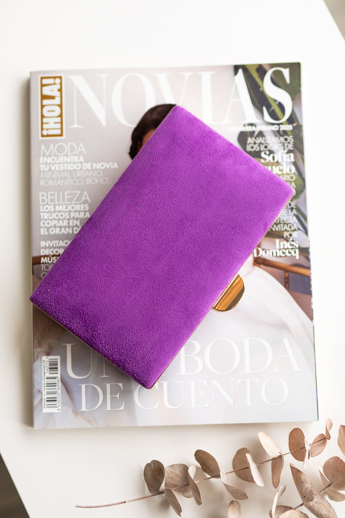 Bolso invitada terciopelo Morado