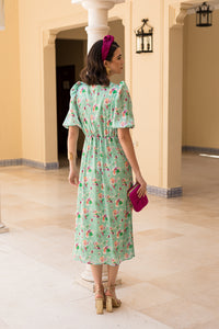 Vestido midi estampado silvestre