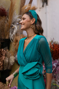 Vestido midi maxi flor