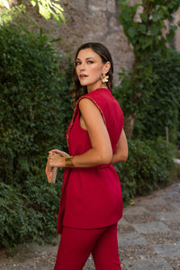 Traje Chaleco  Celine con cinturón