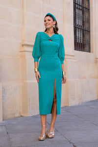 Vestido midi lis