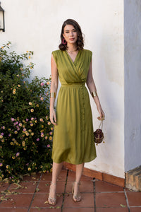 Vestido midi Lola escote cruzado