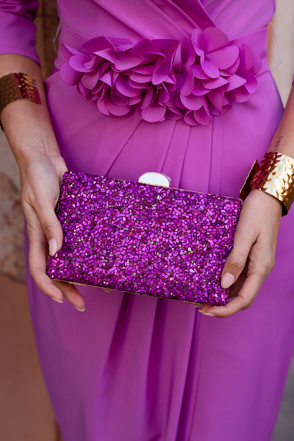Vestido midi Petunia orquídea