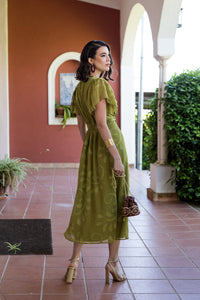 Vestido midi nudo Oliva