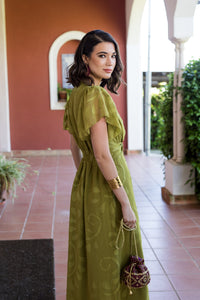 Vestido midi nudo Oliva