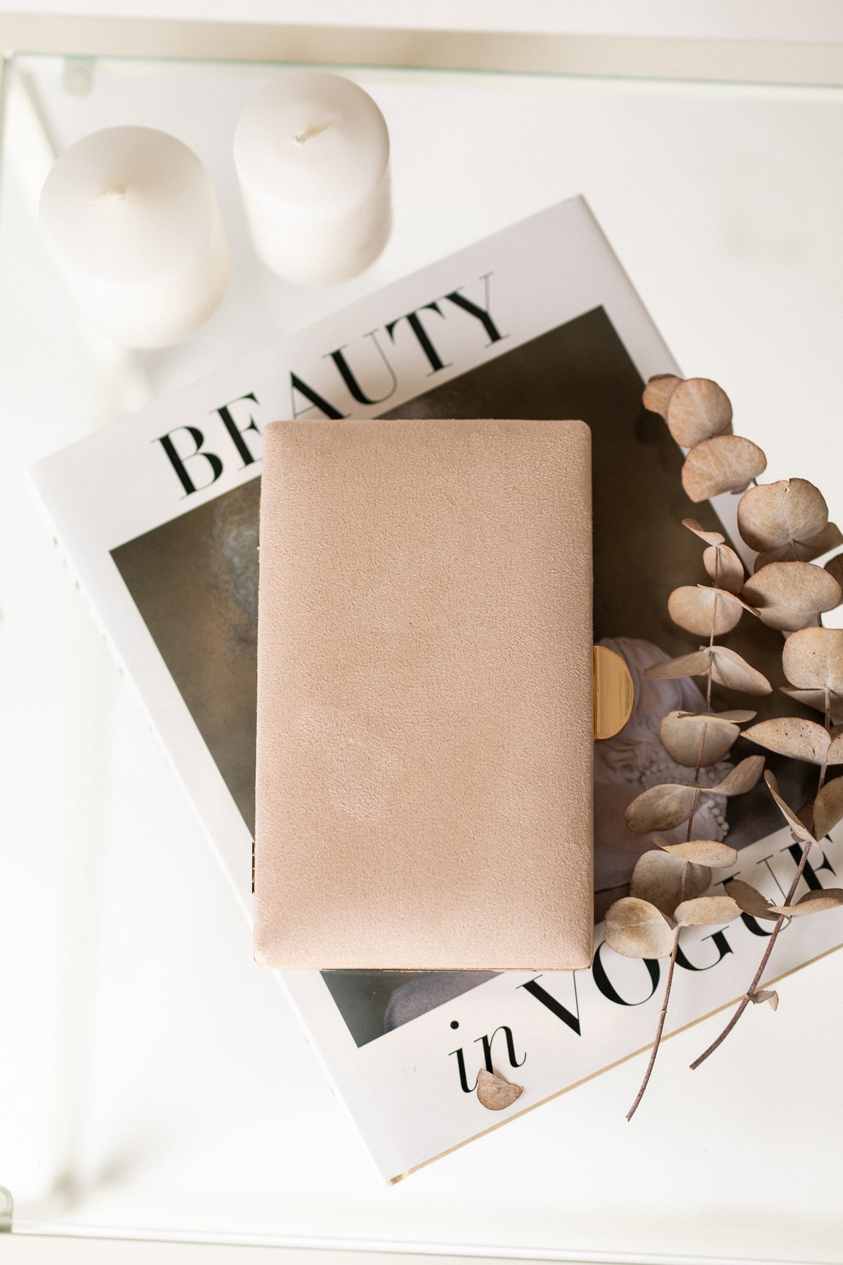 Bolso invitada terciopelo BEIGE