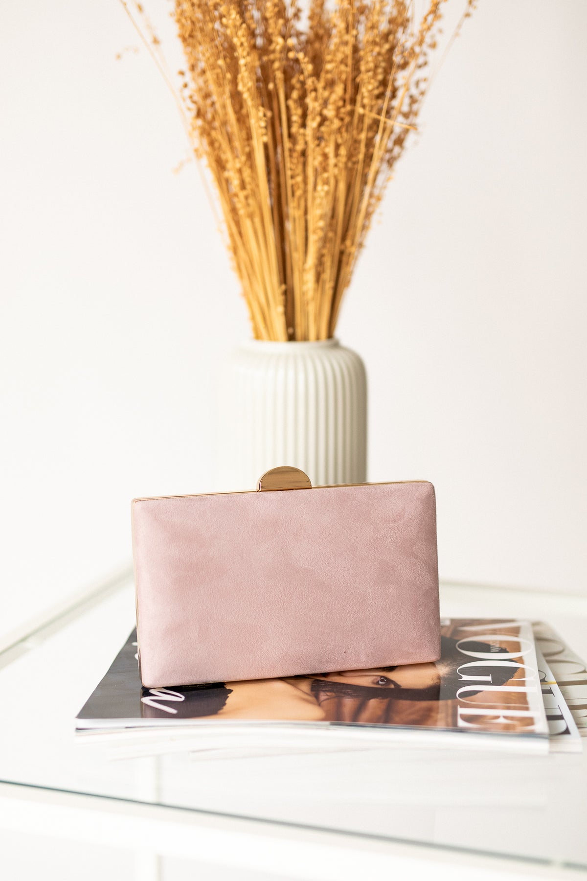 Bolso invitada terciopelo ROSA NUDE