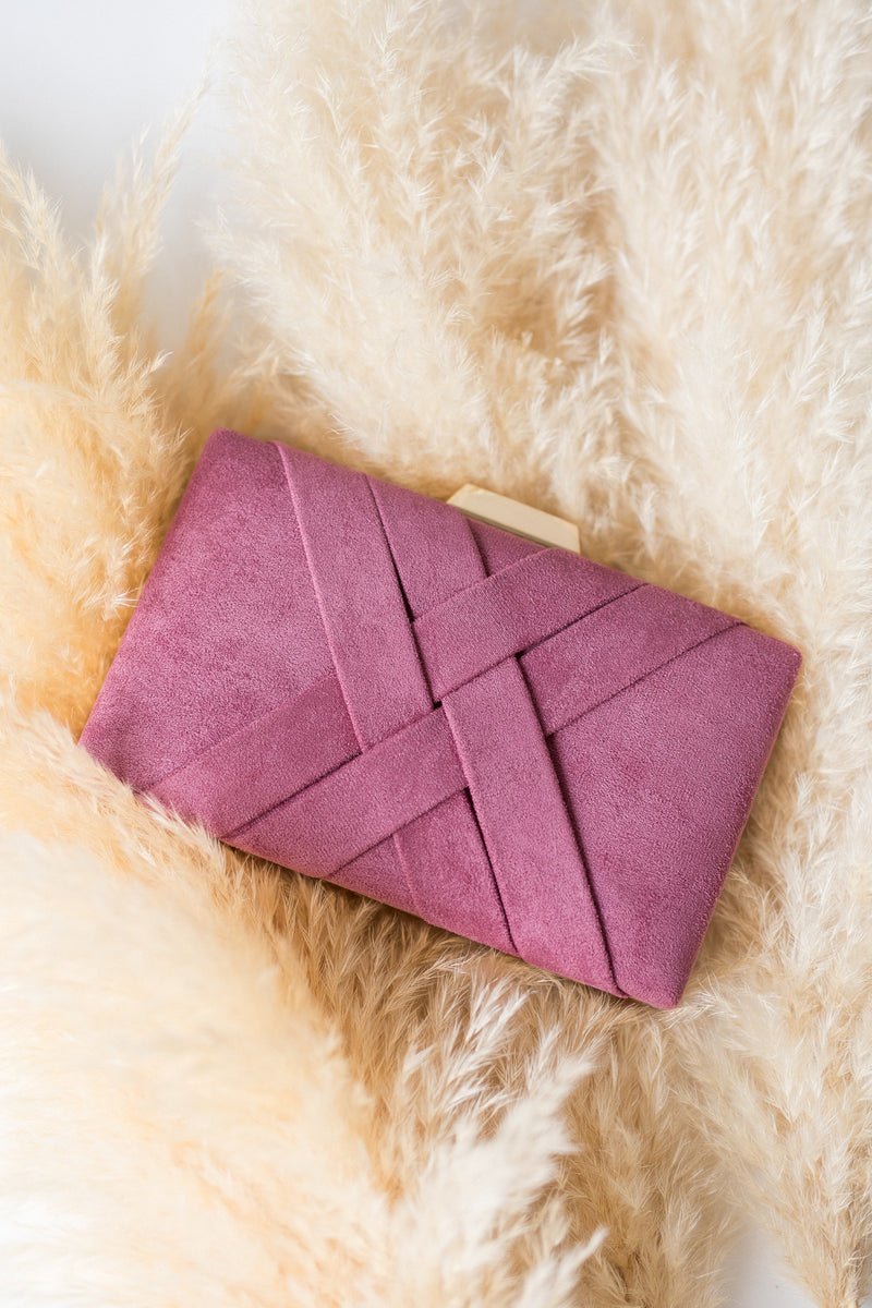 Bolso invitada terciopelo ROSA