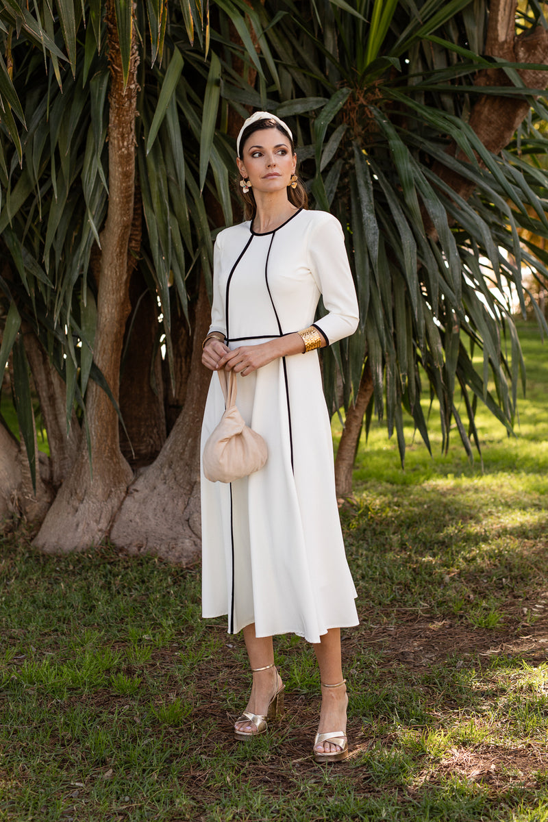 Vestido midi lady blanco EXCLUSIVO ONLINE