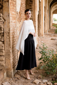 Vestido midi lady negro palabra de honor