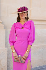 Vestido midi Amada turquesa