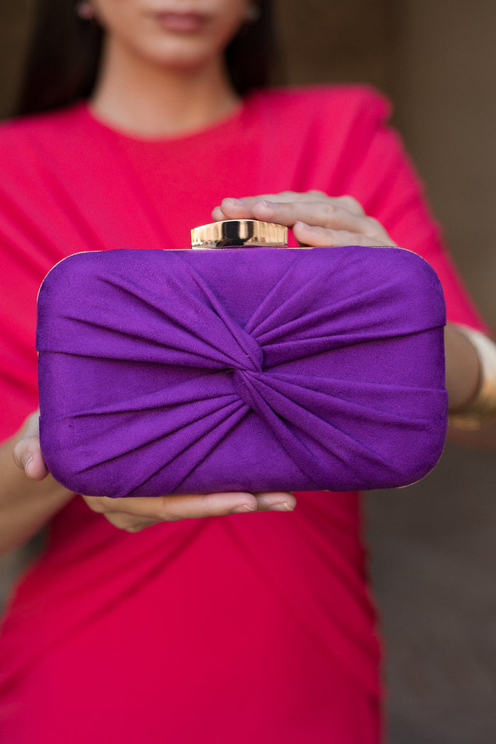 Bolso invitada terciopelo morado