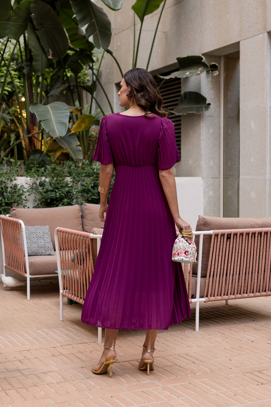 Vestido midi cruzado