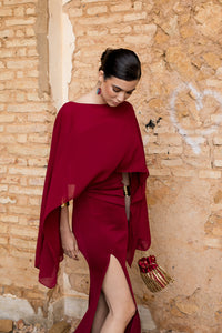 Vestido largo asimétrico