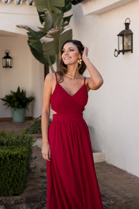 Vestido Estela cereza