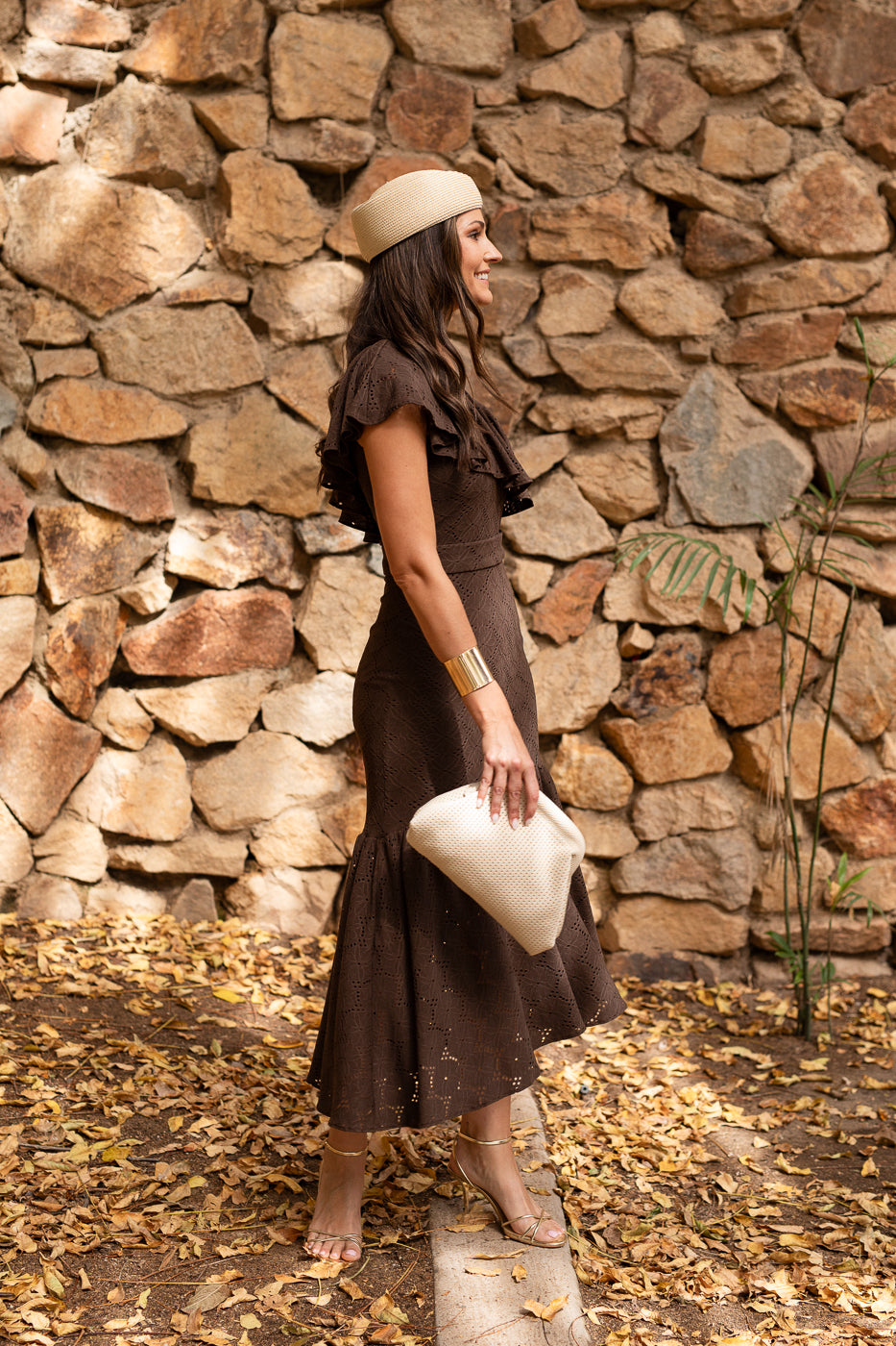 Bolso invitada tejido beige