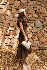 Bolso invitada tejido beige