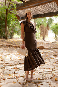Bolso invitada tejido beige