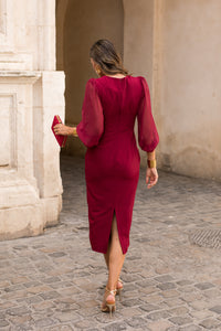 Vestido midi maxi lazada en cintura