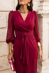 Vestido midi maxi lazada en cintura