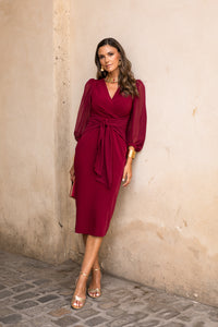 Vestido midi maxi lazada en cintura