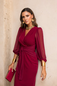 Vestido midi maxi lazada en cintura