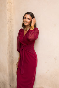 Vestido midi maxi lazada en cintura