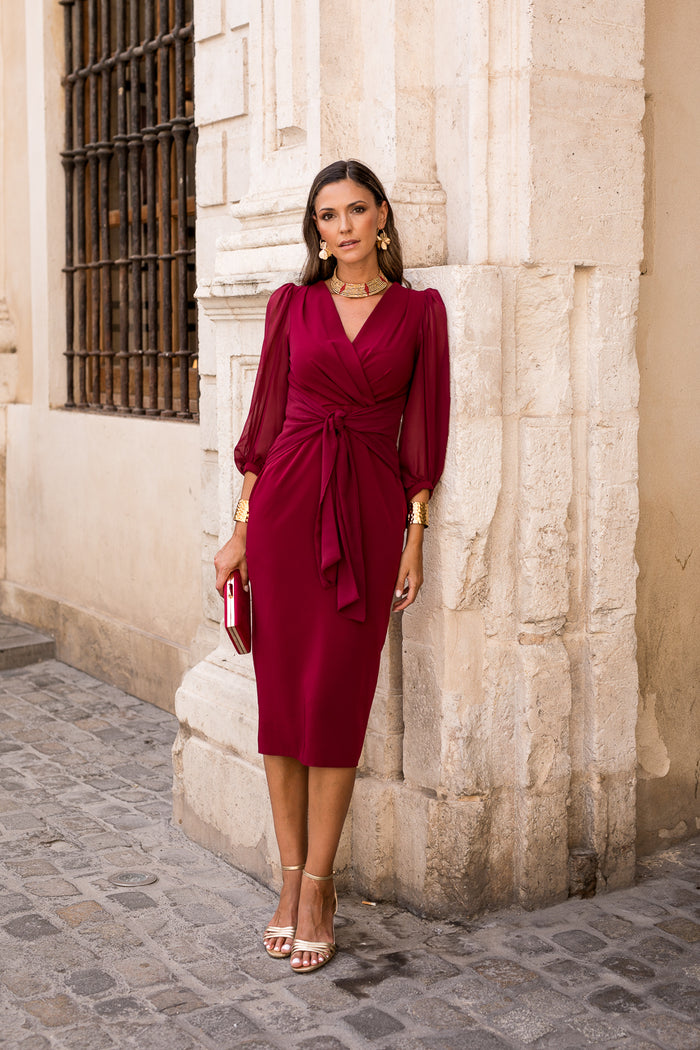 Vestido midi maxi lazada en cintura