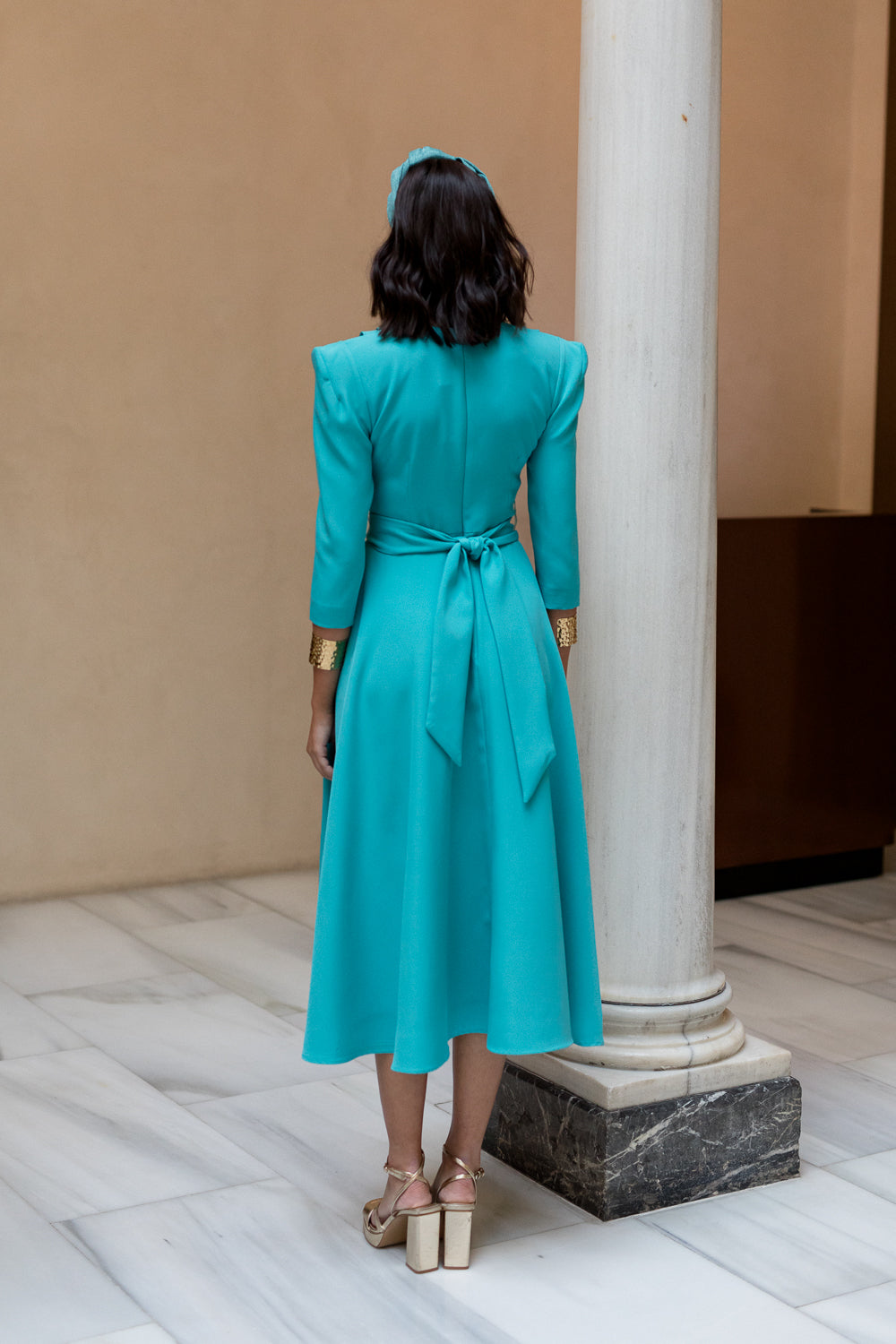 Vestido midi Larios verde