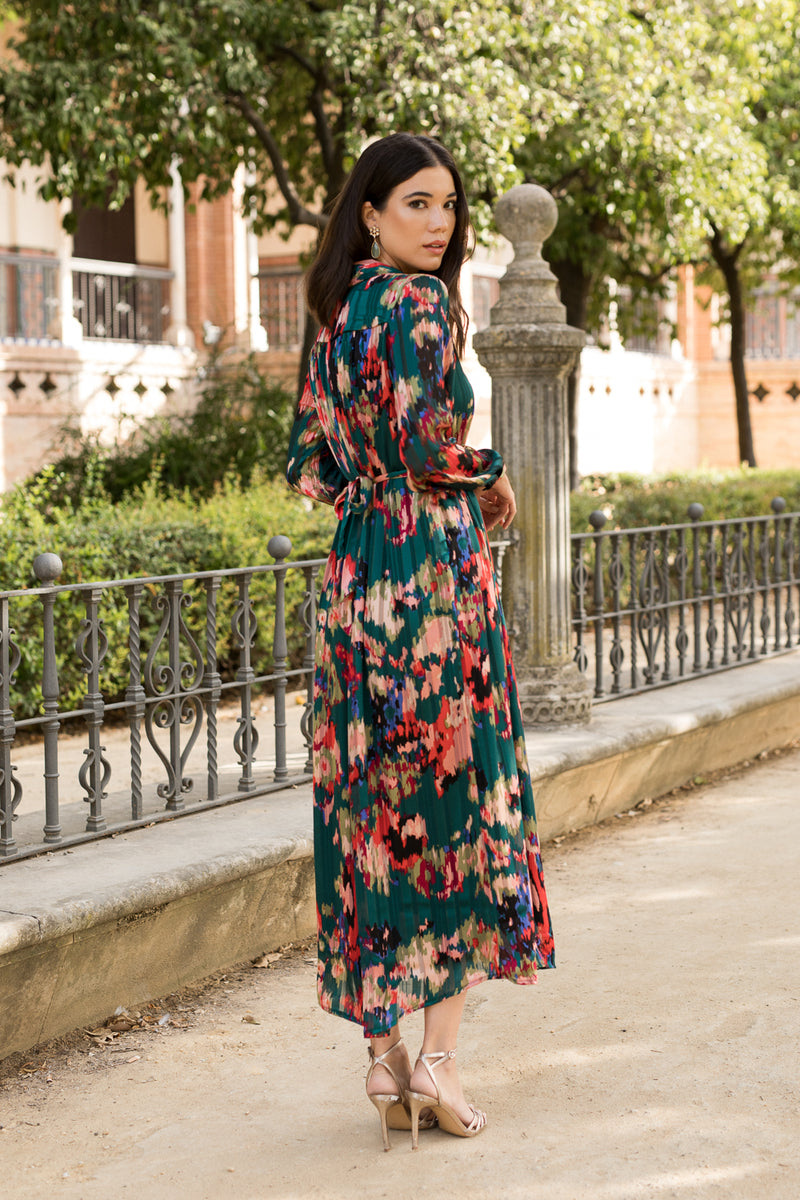 Vestido midi estampado