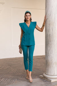 Traje Chaleco Azul Pacifico - Tallas desde 34 hasta 46