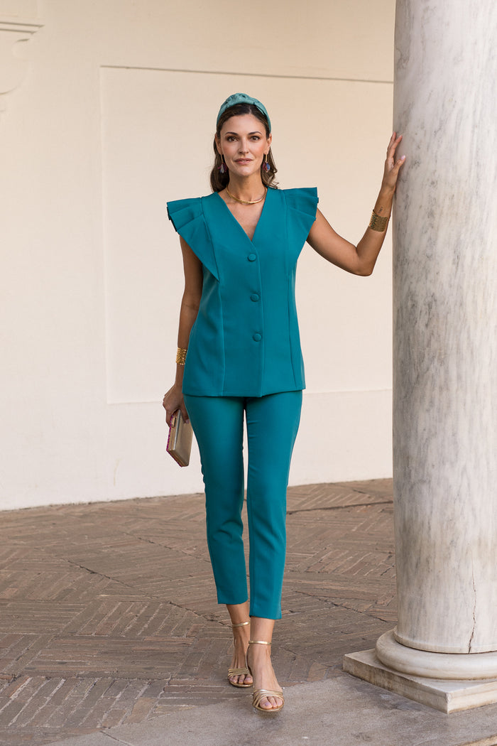 Traje Chaleco Azul Pacifico - Tallas desde 34 hasta 46