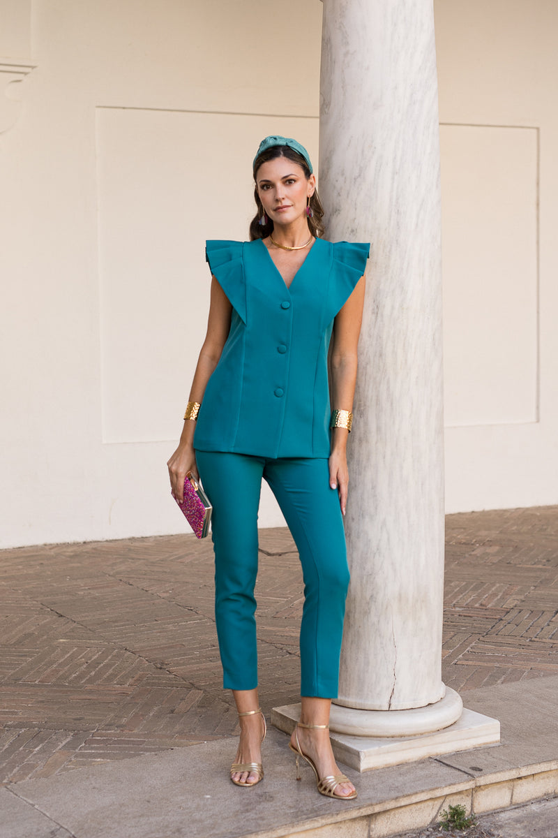 Traje Chaleco Azul Pacifico - Tallas desde 34 hasta 46