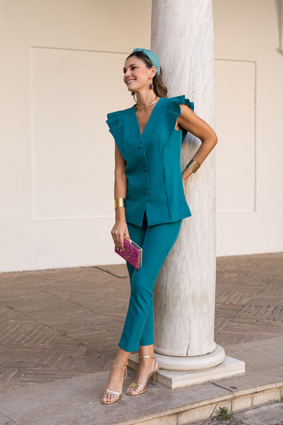 Traje Chaleco Azul Pacifico - Tallas desde 34 hasta 46