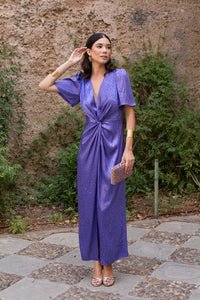 Vestido midi nudo Lavanda - ULTIMAS UNIDADES