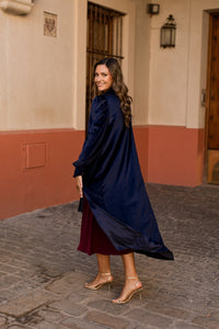 Vestido midi nudo falda vuelo burdeos