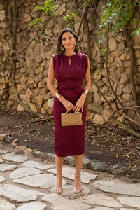 Bolso invitada rafia bronce cuadrado