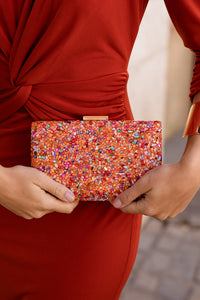 Vestido midi nudo teja