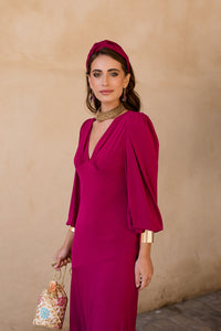 Vestido midi volante asimétrico