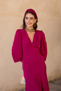 Vestido midi volante asimétrico