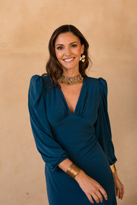 Vestido midi volante asimétrico