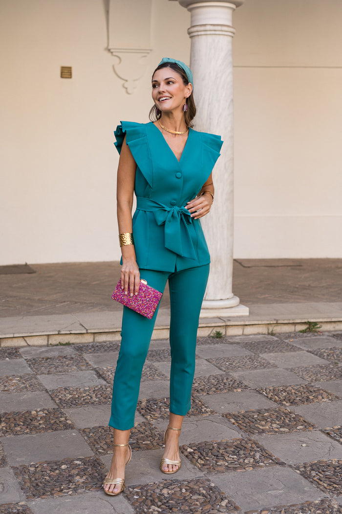 Traje Chaleco Azul Pacifico - ENVIO 3 DE JUNIO