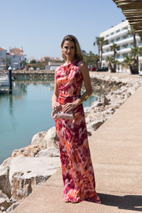 Vestido largo espalda cruzada