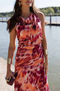 Vestido largo espalda cruzada