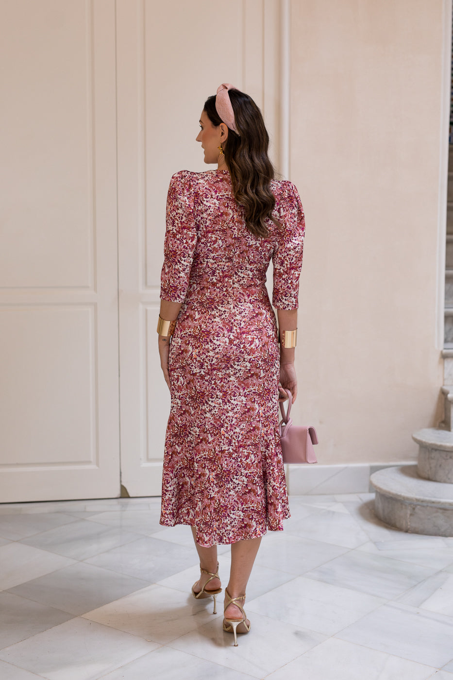 Vestido midi estampado